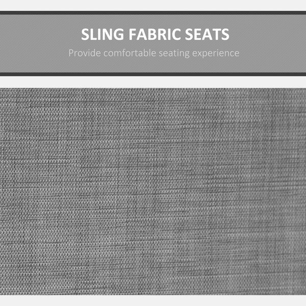 Balancelle 3 places avec dossier haut et auvent réglable, gris foncé