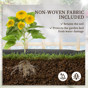 Jardinière surélevée en bois avec treillis