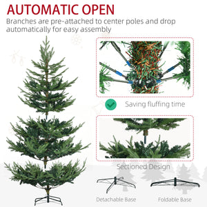Sapin de Noël artificiel de 6 pieds avec base en métal vert
