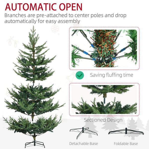 Sapin de Noël artificiel de 6 pieds avec base en métal vert