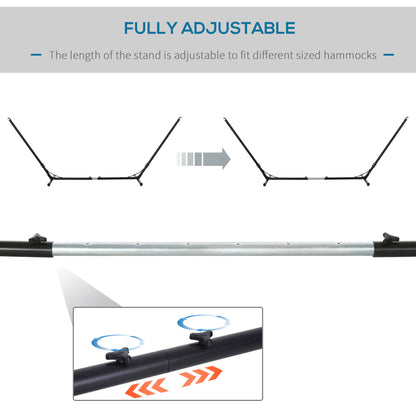 Adjustable Hammock Stand, Fits 3-4m Hammocks, Holds up to 120kg, Black