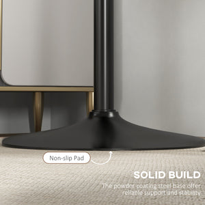 Modern round high bar table, black