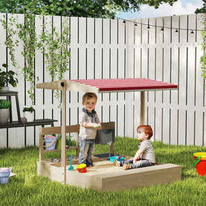 Sandbox avec couvercle, cuisine, jouets pour enfants de 3 à 7 ans, bois naturel