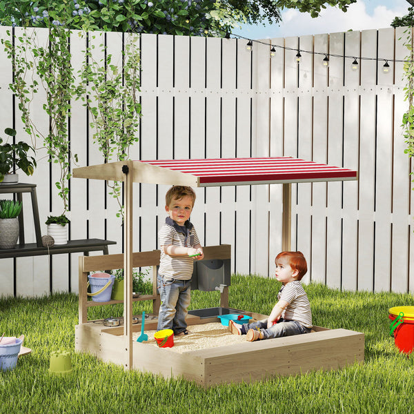 Sandbox avec couvercle, cuisine, jouets pour enfants de 3 à 7 ans, bois naturel