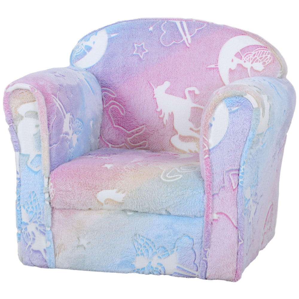 Chaise pour tout-petits, design féerique lumineux, cadre en bois, de 18 à 36 mois, multicolore