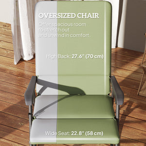 Ensemble de 2 fauteuils à bascules pliants, vert