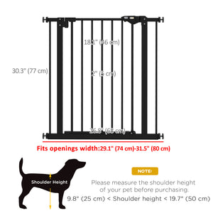 Barrière pour animaux de compagnie, noire