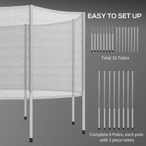 Filet de sécurité de rechange pour trampoline 12 pieds, gris