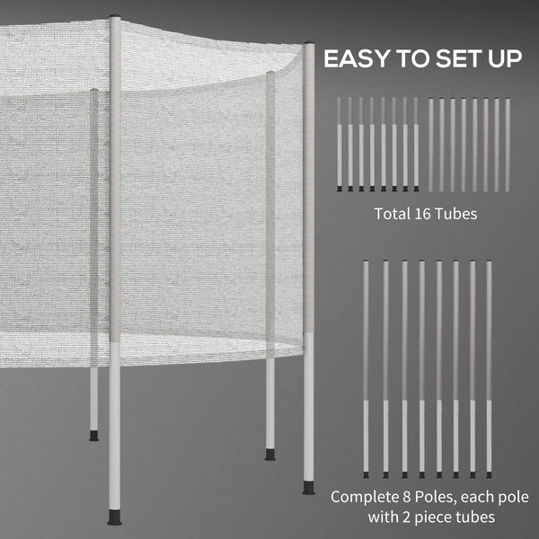 Filet de sécurité de rechange pour trampoline 12 pieds, gris