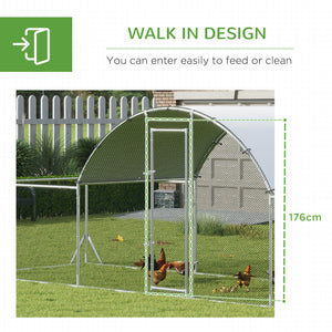 Metal Chicken Coop with Waterproof and UV-Resistant Cover