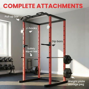 Cage de musculation d'une capacité de 454 kg (1000 lbs) avec hauteur réglable