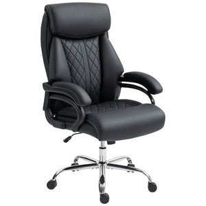 Office chair with spring padding, black