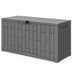 Coffre de rangement extérieur en résine de 227 litres (60 gallons), verrouillable, résistant aux éclaboussures et aux UV.