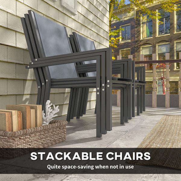 Ensemble de salle à manger d'extérieur 7 pièces avec table rectangulaire