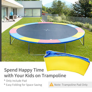 Soozier 14FT Trampoline Pad ⌀168" Replacement Jump Bounce Colorful