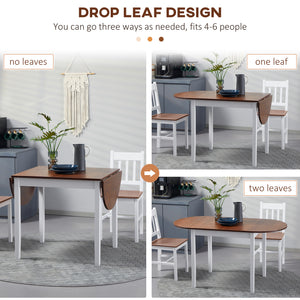 Table de cuisine à abattants pour petits espaces, marron