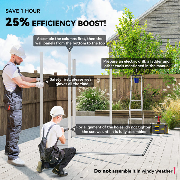 Abri de jardin extérieur avec toit en pente, porte verrouillable, vert