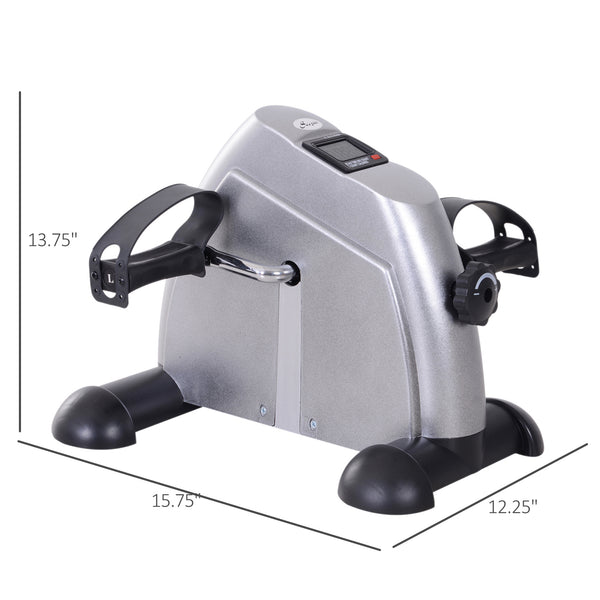 Mini Portable Foot Pedal with LCD Display, Silver