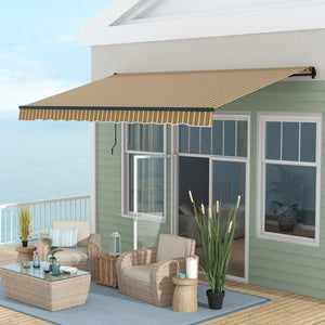 Store rétractable de 13 x 9,8 pieds,  ambre et gris foncé