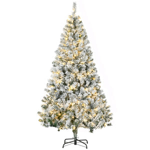 Sapin de Noël artificiel de 6 pieds pré-éclairé  avec lumière LED blanc chaud