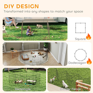 12-Panel Metal Foldable Playpen