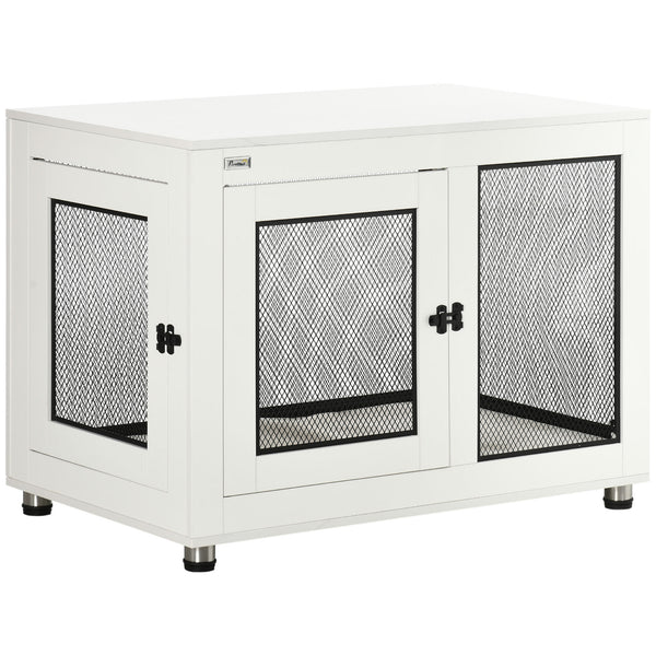 Cage avec coussin imperméable, blanche