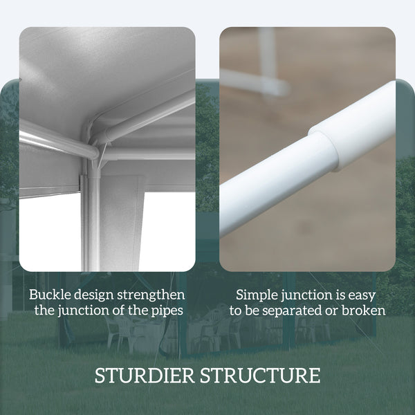 Tente de réception portable 10 x 10, blanche