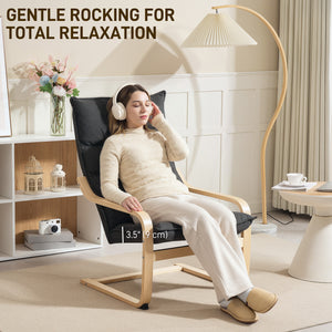 Fauteuil d'appoint rembourré avec pieds et accoudoirs incurvés, gris foncé