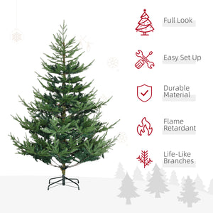 Sapin de Noël artificiel de 6 pieds avec base en métal vert