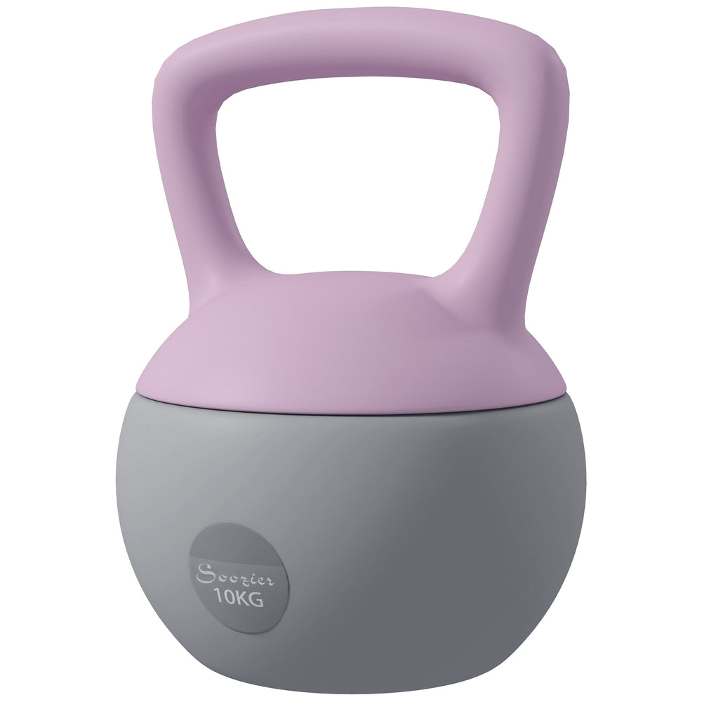 Kettlebell de 22 lb avec poignée antidérapante et base stable – Violet