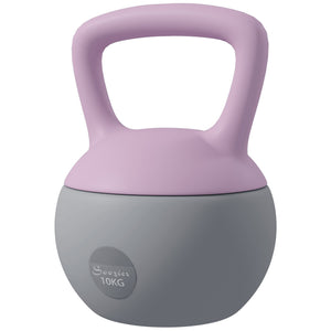 Soozier 22 lb Soft Kettlebell, Sand Filled Weight with Grip Handle, Kettlebell Weight for Full Body Workout, Purple