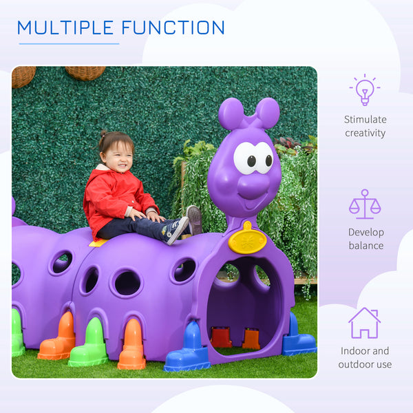 Tunnel Lion pour enfants de 3 à 6 ans, violet