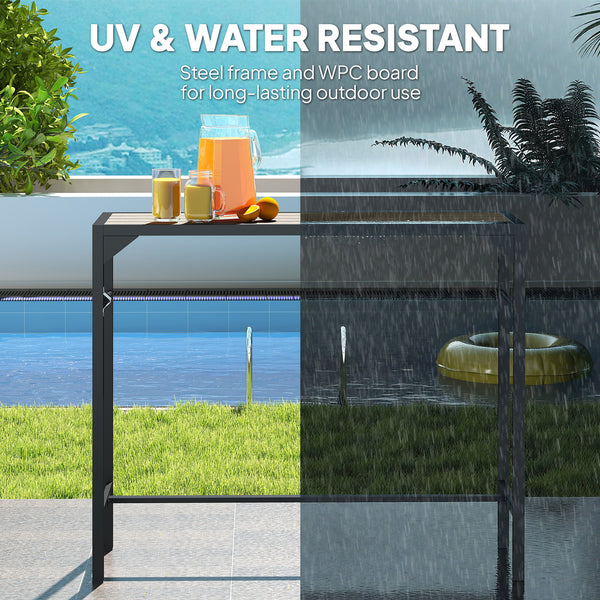 Table de bar d'extérieur avec ouvre-bouteille intégré