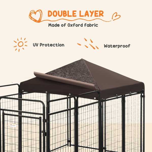 Enclos extérieur avec auvent imperméable