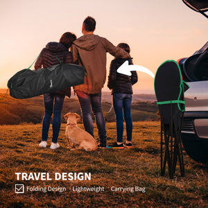 Chaise de camping pliable rembourrée en forme de soucoupe