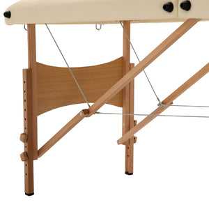 Height Adjustable Professional Salon Spa Facial Couch Bed, Portable Folding Massage Table, Beige