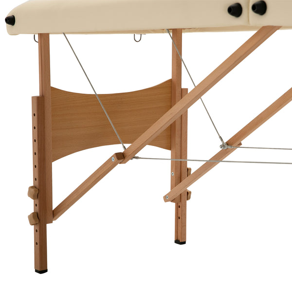 Height Adjustable Professional Salon Spa Facial Couch Bed, Portable Folding Massage Table, Beige