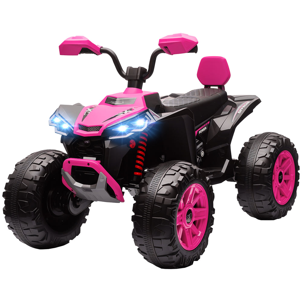 Quad électrique tout-terrain 2 places 24 V, double moteur, rose