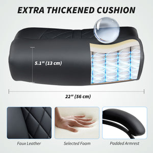 Office chair with spring padding, black