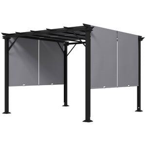 Retractable pergola 10 x 10, grey