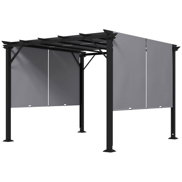 Retractable pergola 10 x 10, grey