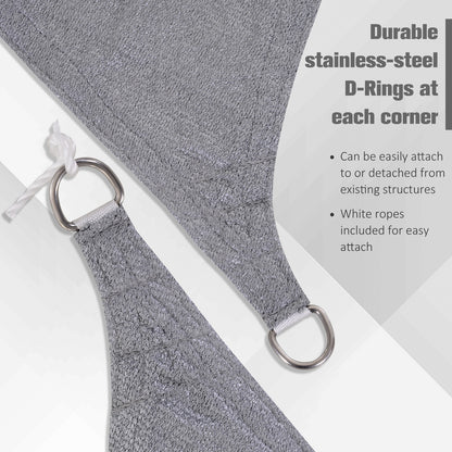 Voile d’ombrage rectangulaire d’extérieur – Protection solaire efficace, gris