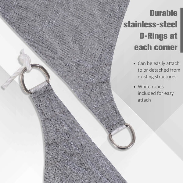 Voile d’ombrage rectangulaire d’extérieur – Protection solaire efficace, gris