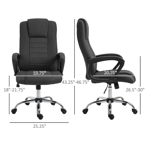 High-back office chair, anthracite grey