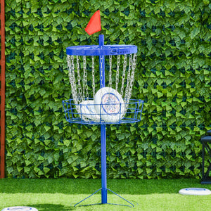 Panier d'entraînement portable pour disc golf, bleu foncé