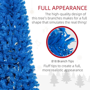 Sapin de Noël artificiel bleu de 7 pieds