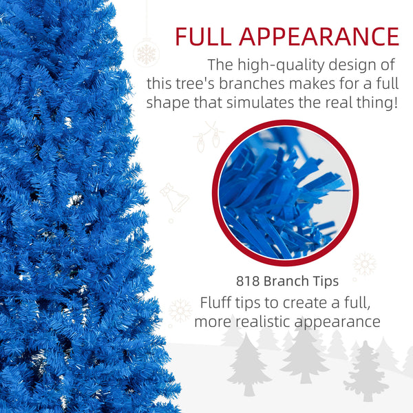 Sapin de Noël artificiel bleu de 7 pieds