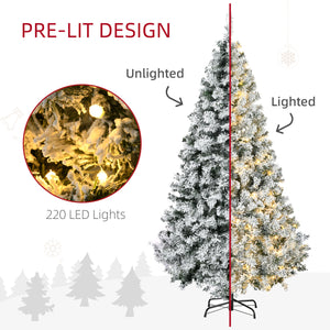 Sapin de Noël artificiel de 6 pieds pré-éclairé  avec lumière LED blanc chaud