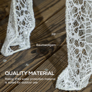 Reindeer with light-up sleigh with 170 LEDs for the holidays, white