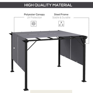 Retractable pergola 10 x 10, grey